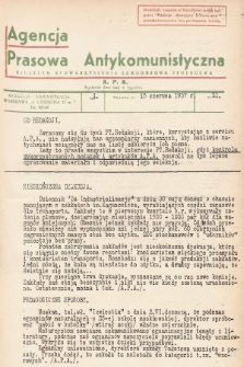 Agencja Prasowa Antykomunistyczna : APA. 1937, nr 31