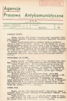 Agencja Prasowa Antykomunistyczna : APA. 1937, nr 35
