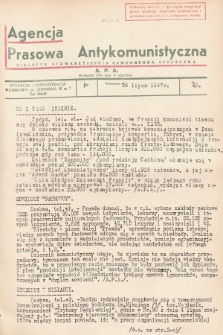 Agencja Prasowa Antykomunistyczna : APA. 1937, nr 40
