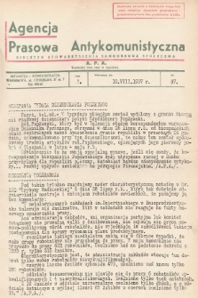 Agencja Prasowa Antykomunistyczna : APA. 1937, nr 47