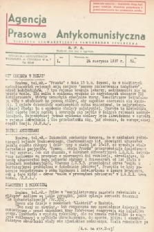 Agencja Prasowa Antykomunistyczna : APA. 1937, nr 51