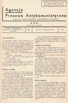 Agencja Prasowa Antykomunistyczna : APA. 1937, nr 63