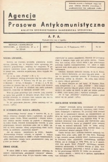 Agencja Prasowa Antykomunistyczna : APA. 1937, nr 64