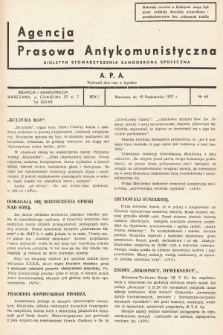 Agencja Prasowa Antykomunistyczna : APA. 1937, nr 65