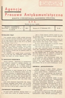 Agencja Prasowa Antykomunistyczna : APA. 1937, nr 66