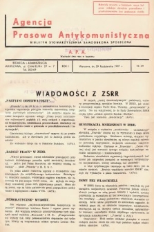 Agencja Prasowa Antykomunistyczna : APA. 1937, nr 69