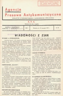 Agencja Prasowa Antykomunistyczna : APA. 1937, nr 75