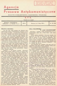 Agencja Prasowa Antykomunistyczna : APA. 1938, nr 20