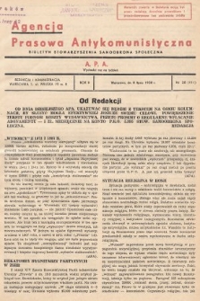 Agencja Prasowa Antykomunistyczna : APA. 1938, nr 28
