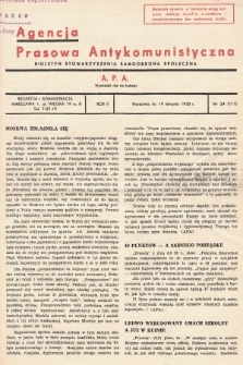 Agencja Prasowa Antykomunistyczna : APA. 1938, nr 34