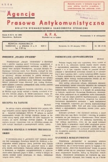 Agencja Prasowa Antykomunistyczna : APA. 1938, nr 35