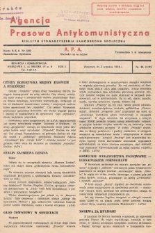 Agencja Prasowa Antykomunistyczna : APA. 1938, nr 36
