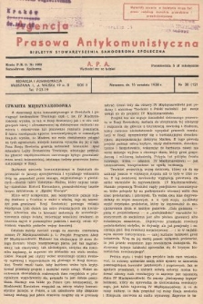 Agencja Prasowa Antykomunistyczna : APA. 1938, nr 38