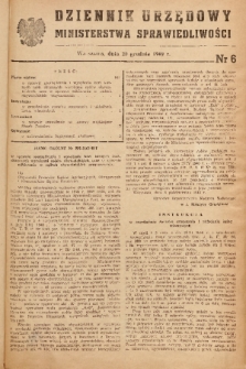 Dziennik Urzędowy Ministerstwa Sprawiedliwości. 1949, nr 6