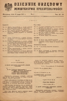 Dziennik Urzędowy Ministerstwa Sprawiedliwości. 1951, nr 4