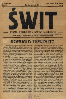 Świt : pismo młodzieży szkół średnich. 1935, nr 3