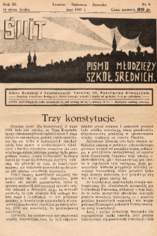 Świt : pismo młodzieży szkół średnich. 1937, nr 9