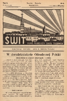 Świt : pismo młodzieży szkół średnich. 1938, nr 2