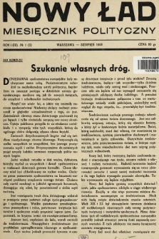 Nowy Ład : miesięcznik polityczny. 1935, nr 1