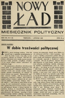 Nowy Ład : miesięcznik polityczny. 1935, nr 3