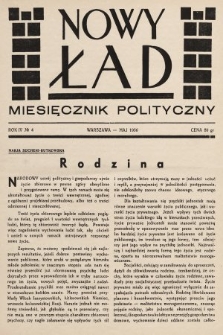 Nowy Ład : miesięcznik polityczny. 1936, nr 4