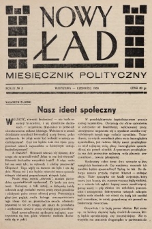 Nowy Ład : miesięcznik polityczny. 1936, nr 5