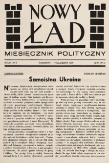 Nowy Ład : miesięcznik polityczny. 1936, nr 8