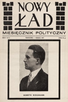 Nowy Ład : miesięcznik polityczny. 1937, nr 3