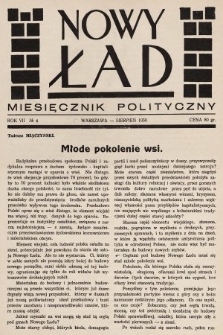 Nowy Ład : miesięcznik polityczny. 1938, nr 4
