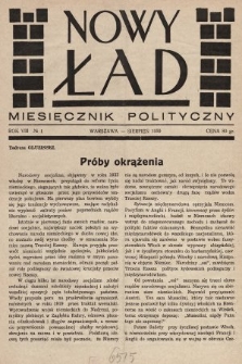 Nowy Ład : miesięcznik polityczny. 1939, nr 1