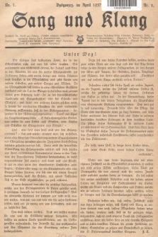 Sang und Klang : Zeitschrift für Musik und Gesang. 1937, nr 1