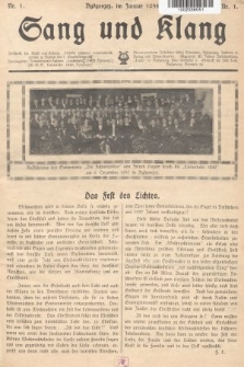 Sang und Klang : Zeitschrift für Musik und Gesang. 1938, nr 1