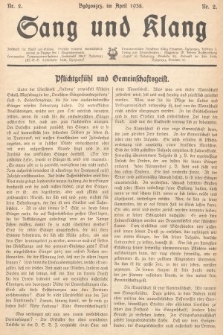 Sang und Klang : Zeitschrift für Musik und Gesang. 1938, nr 2