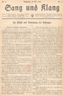 Sang und Klang : Zeitschrift für Musik und Gesang. 1938, nr 3