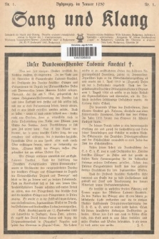 Sang und Klang : Zeitschrift für Musik und Gesang. 1939, nr 1