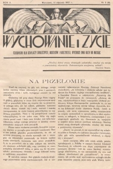 Wychowanie i Życie : czasopismo dla działaczy społecznych, rodziców i nauczycieli. 1927, nr 1