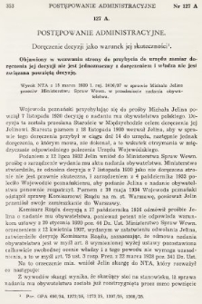Orzecznictwo Sądów Najwyższych w Sprawach Podatkowych i Administracyjnych. Dział Administracyjny. 1939, nr 6