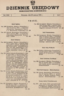 Dziennik Urzędowy Ministerstwa Komunikacji. 1949, nr 9