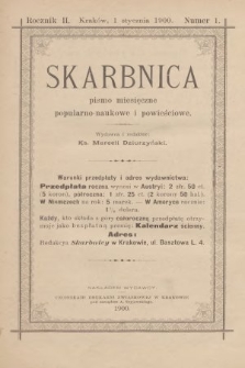 Skarbnica : popularno-naukowa i powieściowa dla ludu polskiego. R. 2, 1900, nr 1