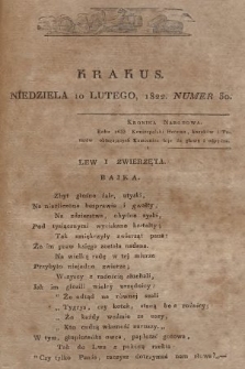 Krakus : towarzysz liberalny Pszczółki Krakowskiej : pismo [...] poświęcone narodowości i polityce, tudzież dziennym zdarzeniom w kraju i stolicy Rzeczypospolitej Krakowskiej. T. 1, 1822, nr 30