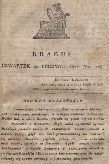 Krakus : towarzysz liberalny Pszczółki Krakowskiej : pismo [...] poświęcone narodowości i polityce, tudzież dziennym zdarzeniom w kraju i stolicy Rzeczypospolitej Krakowskiej. T. 2, 1822, nr 123
