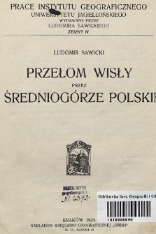 Przełom Wisły przez średniogórze Polski