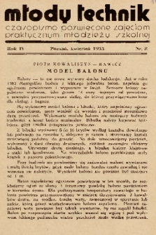 Młody Technik : czasopismo poświęcone zajęciom praktycznym młodzieży szkolnej. 1935, nr 8
