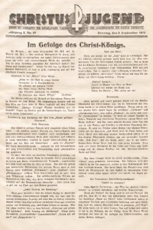 Christus Jugend : Organ des Verbandes der Katholischen Jungmänner- und Jugendvereine der Diözese Katowice. 1933, nr 18