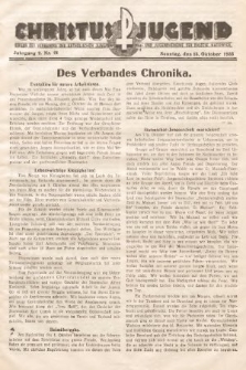 Christus Jugend : Organ des Verbandes der Katholischen Jungmänner- und Jugendvereine der Diözese Katowice. 1933, nr 21