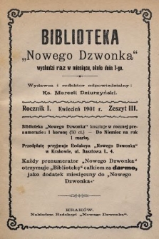 Biblioteka Nowego Dzwonka. 1901, nr 3