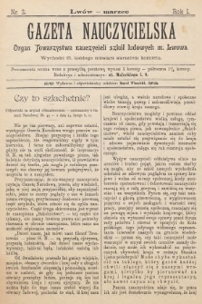 Gazeta Nauczycielska : organ Towarzystwa nauczycieli szkół ludowych m. Lwowa. 1899, nr 2