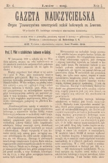 Gazeta Nauczycielska : organ Towarzystwa nauczycieli szkół ludowych m. Lwowa. 1899, nr 4