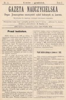 Gazeta Nauczycielska : organ Towarzystwa nauczycieli szkół ludowych m. Lwowa. 1899, nr 11