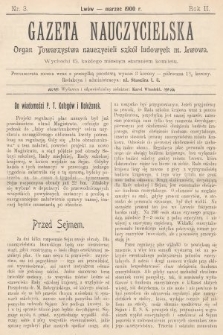 Gazeta Nauczycielska : organ Towarzystwa nauczycieli szkół ludowych m. Lwowa. 1900, nr 3